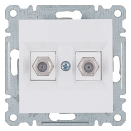 WL3260 lumina 2 Złącze podwójne typu F, biały