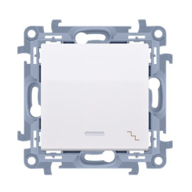 Simon 10 - łącznik schodowy z podświetleniem LED biały 10AX - CW6L.01/11 Kontakt-Simon