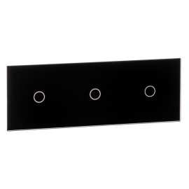 LIVOLO PANEL SZKLANY  1+1+1  CZARNY 70111-62