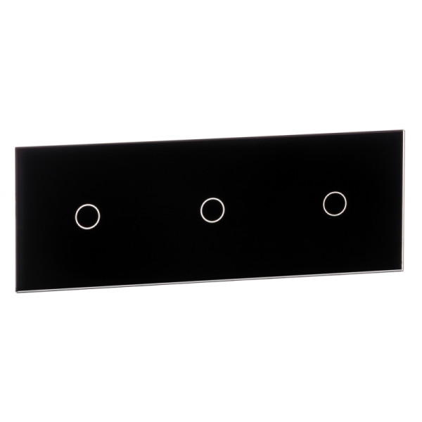 LIVOLO PANEL SZKLANY  1+1+1  CZARNY 70111-62