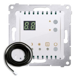 DTRNSZ.01/11 REGULATOR TEMP. Z WYŚWIETLACZEM Z CZUJNIKIEM ZEW. + SONDA (MODUŁ) BIAŁY S54