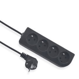 Przedłużacz 4 gniazda z uziemieniem, 1,5m - 4x2P+Z 10A 250V, czarny - EPS-401,5-2 Elgotech 