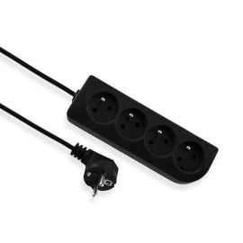 Przedłużacz 4 gniazda z uziemieniem, 5m - 4x2P+Z 10A 250V czarny - EPS-405-2 Elgotech