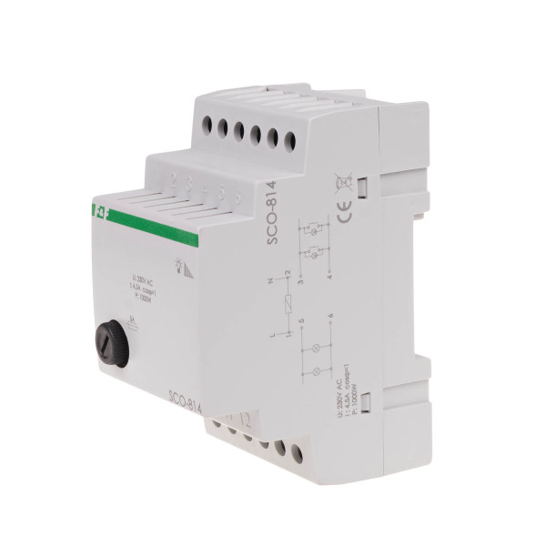 SCO-814 ściemniacz oświetlenia SCO-814 montaż na szynie DIN zasilanie 230V AC 1000W