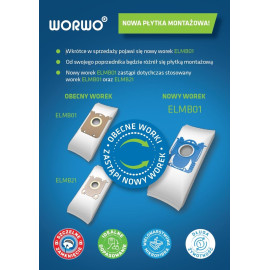 Worki do odkurzacza - ELMB01K Perfect Bag Electrolux/Philips kpl`4