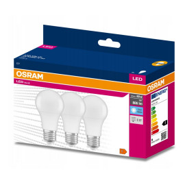 Żarówka LED E27 8W ( 60W) 806lm - A60 230V 4000K (neutralna-biała) - LED VALUE OSRAM (cena za op. 3 szt.)