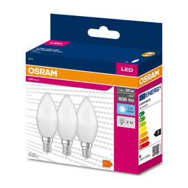 Żarówka LED E14 7,5W ( 60W) 806lm 230V 4000K (neutralna-biała) - LED VALUE OSRAM (cena za op. 3 szt.)