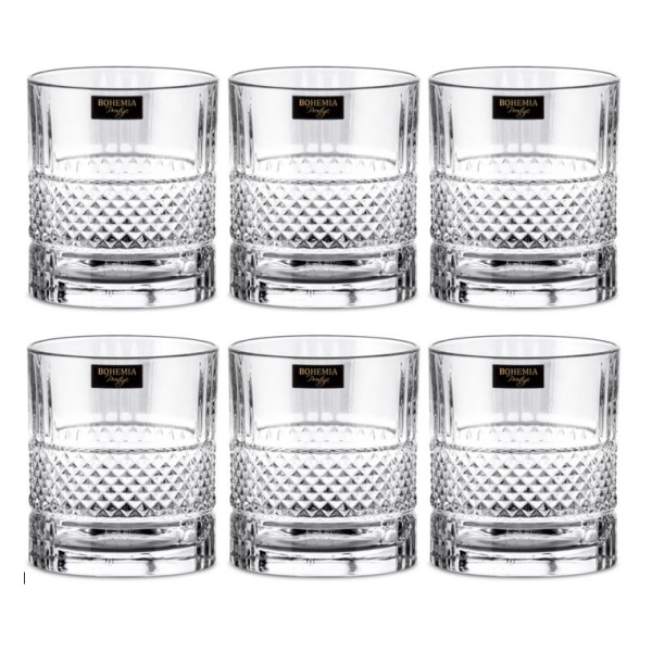 6x szklanki do whisky 340ml Bohemia Elegante Prestige 