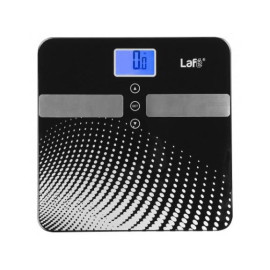 Waga łazienkowa WLS003, szkło, LCD, analiza, czarna