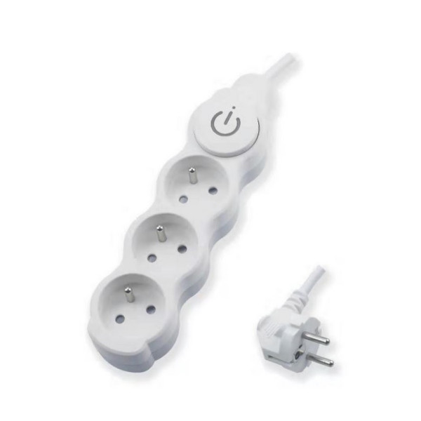 Przedłużacz 3 gniazda z uziemieniem, 3m, wyłącznik - B00-NP3GW3M Ecoline