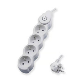Przedłużacz 4 gniazda z uziemieniem, 3m, wyłącznik - B00-NP4GW3M Ecoline