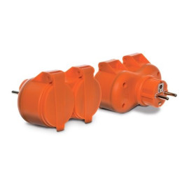 Rozgałęźnik podwójny 2x2P+Z, 16A, 250V, IP 44  R-270P IP44 Plastrol