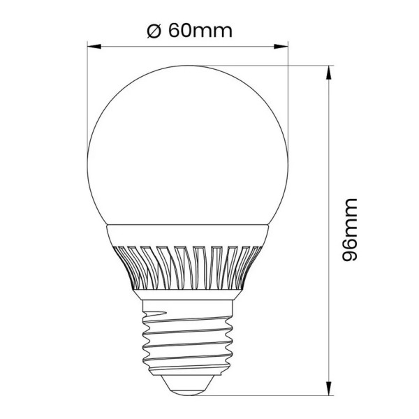 Żarówka LED E27 12W (zamiennik 96W) 1200lm - glob G60 230V 4000K (neutralna-biała) - ELDG035NW INQ