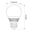 Żarówka LED E27 12W (zamiennik 96W) 1200lm - glob G60 230V 4000K (neutralna-biała) - ELDG035NW INQ
