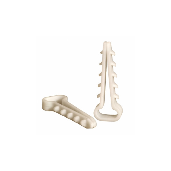 UWP-2 (USMP-2) Uchwyt wbijany płaski, dla przew. YDYp 3x1,0mm, biały  (100 szt.)