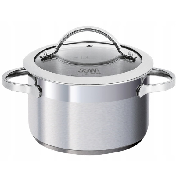 Garnek 16cm 1,9l, z pokrywką - Pulpo SSW