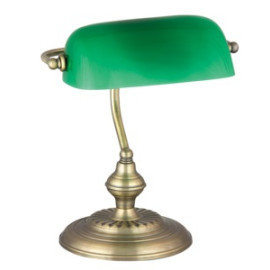 Lampa biurkowa E27 zielona - BANK 4038 Rabalux