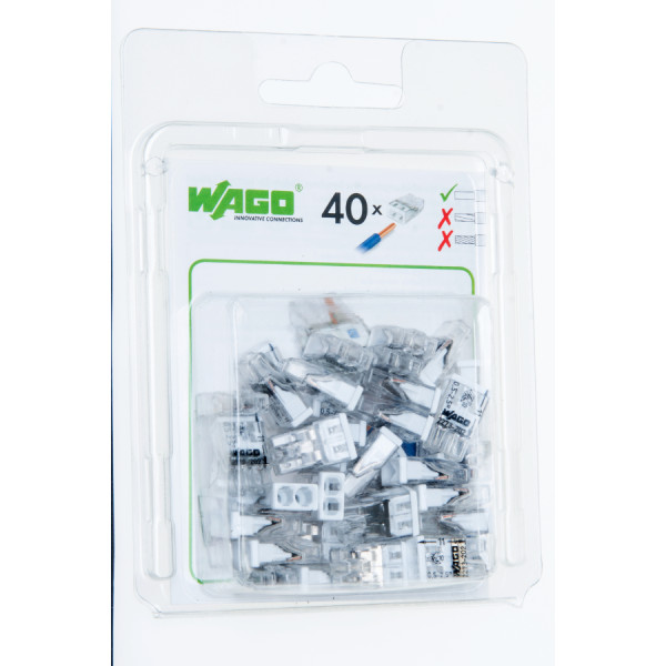 2273-202 - złączka COMPACT do puszek instalacyjnych, 2x0,5-2,5mm (blist.40szt.)