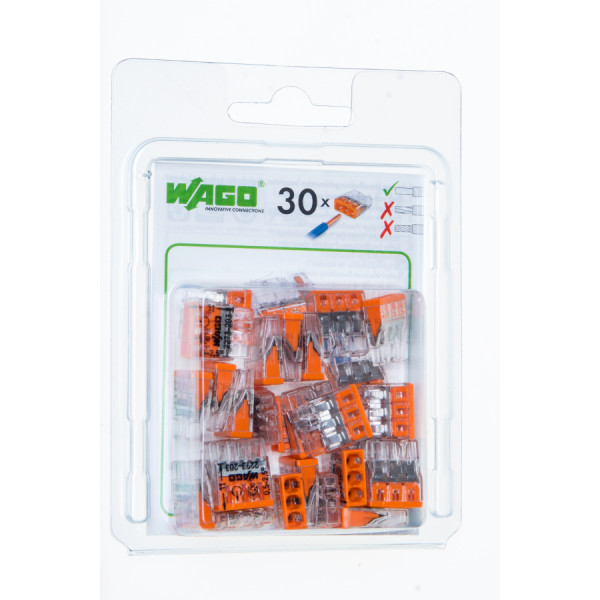 2273-203 - złączka COMPACT do puszek instalacyjnych, 3x0,5-2,5mm (blist.30szt.)