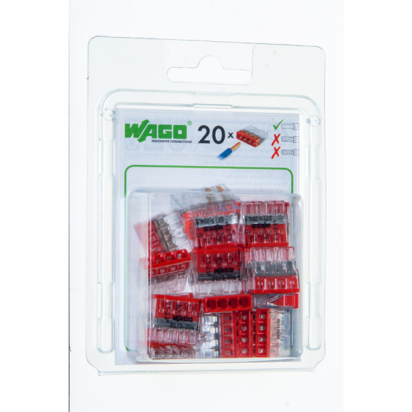2273-204 - złączka COMPACT do puszek instalacyjnych, 4x2,5mm (blist.20szt.)