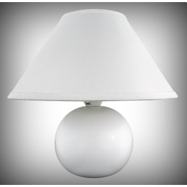 ARIEL 4901 Lampka ceramiczna E14 max 40W, IP20 190mm, średn. 200mm -  BIAŁA
