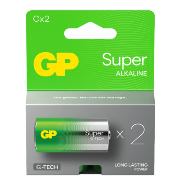 Bateria C (LR14) alkaliczna 1,5V - Super G-Tech 14A-U2 GP (cena za blister 2 szt.)