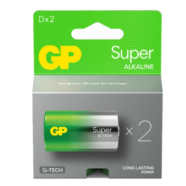Bateria D (LR20) alkaliczna 1,5V - SuperAlkaline G-Tech 13A-U2 (cena za blist 2 szt.)