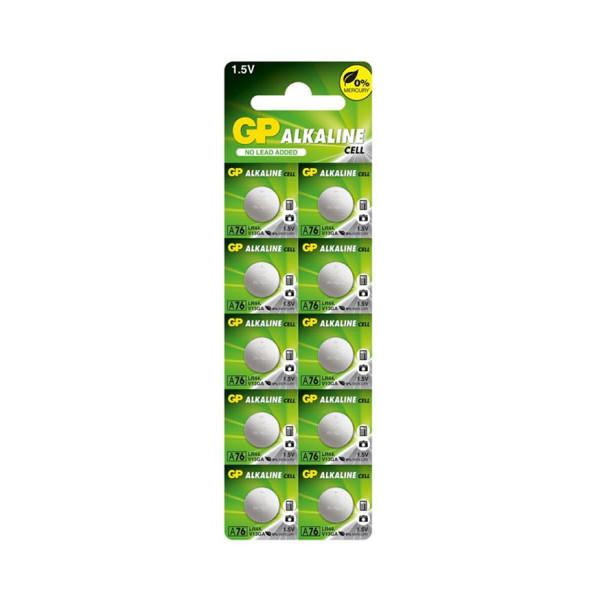 Bateria alkaliczna 1,5V zegarkowa A76 (AG13, LR44) GP (cena za 10 szt.)
