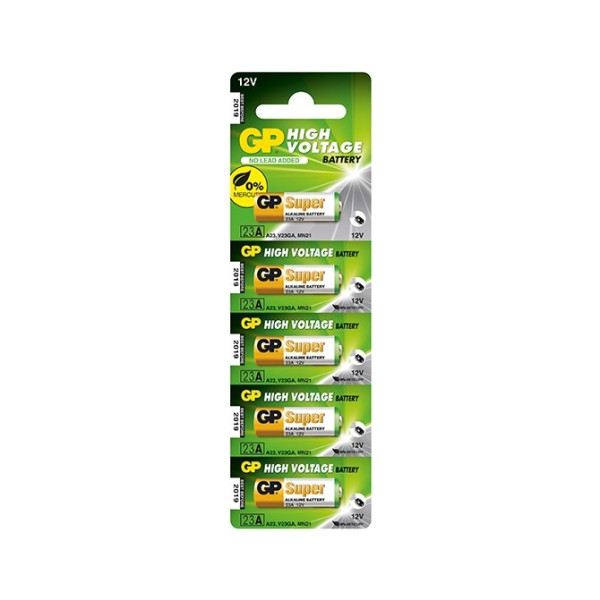 Bateria alkaliczna 12V (MN21, A23, V23GA) - 23A-U5 GP (cena za 5 szt.)
