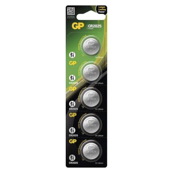 Bateria litowa 3,0V - CR2025-U5 GP (cena za 5 szt.)