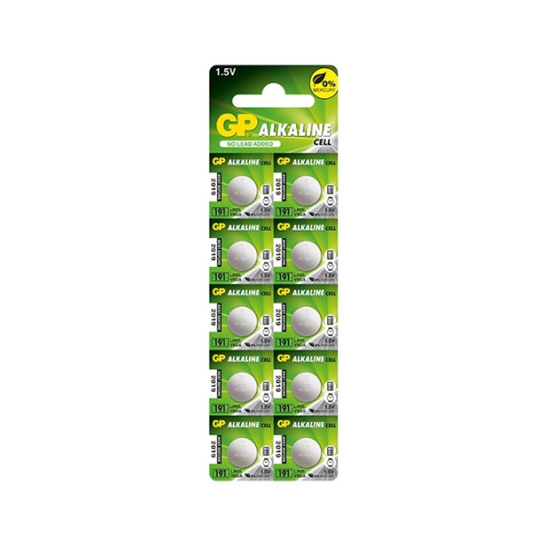 Bateria alkaliczna 1,5V zegarkowa - AG8, LR55 - 191-U10 GP (cena za 10 szt.)