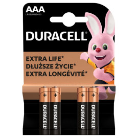 Bateria AAA (LR03) alkaliczna 1,5V LR03 Basic C&B (K4) Duracell (cena za blister   4szt.)