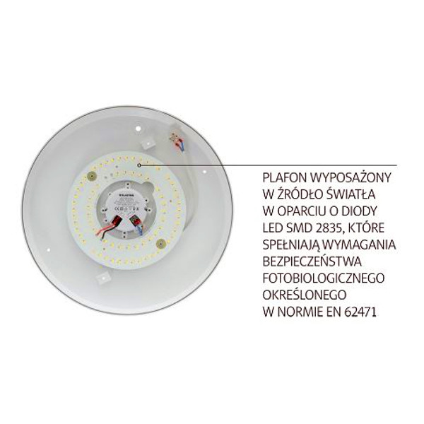 Plafon LED 24W 2490lm - z czujnikiem ruchu, 4000K (neutralno-biała), IP54, biały - PL-NEO/LED/24W/CR