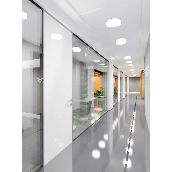 Plafon LED 24W 2490lm - z czujnikiem ruchu, 4000K (neutralno-biała), IP54, biały - PL-NEO/LED/24W/CR