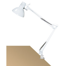 Lampa biurkowa E27 przykręcana, metalowa, biała - Arno 4214 RABALUX