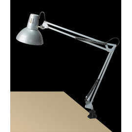 Lampa biurkowa E27 przykręcana, metalowa, srebrna - Arno 4216 RABALUX