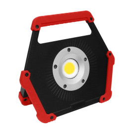 Naświetlacz LED 10W 6400K, przenośny, zasilanie bateryjne, czerwony - C06-MHB-10W-64-CR Zext