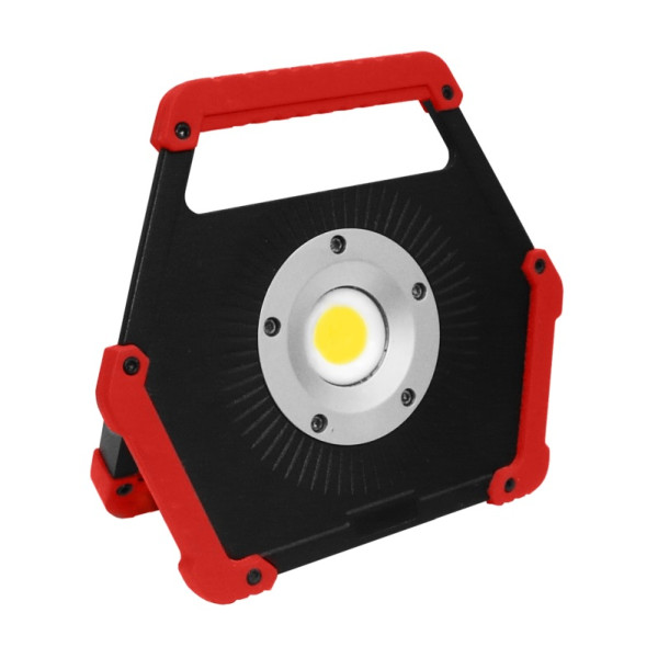 Naświetlacz LED 10W 6400K, przenośny, zasilanie bateryjne, czerwony - C06-MHB-10W-64-CR Zext