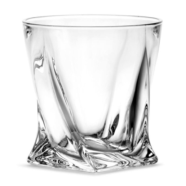 6x szklanka kryształowa do whisky Bohemia Quadro Prestige 340ml