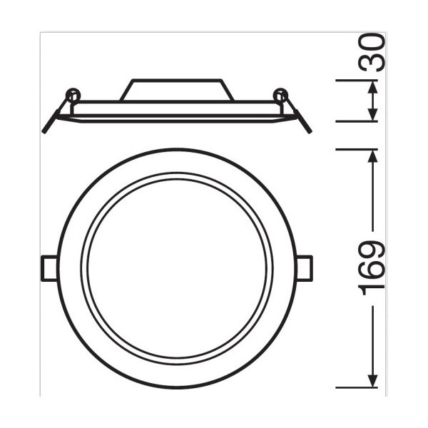 Oprawa downlight LED 12W 1020lm 4000K IP20 - DL SLIM DN155 12W/4000K WT IP20 Ledvance