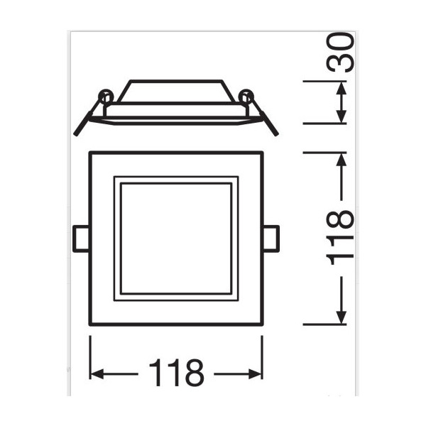 Oprawa downlight LED 6W 420lm 3000K IP20 - DL SLIM SQ105 6W/3000K WT IP20 Ledvance