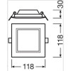 Oprawa downlight LED 6W 420lm 3000K IP20 - DL SLIM SQ105 6W/3000K WT IP20 Ledvance