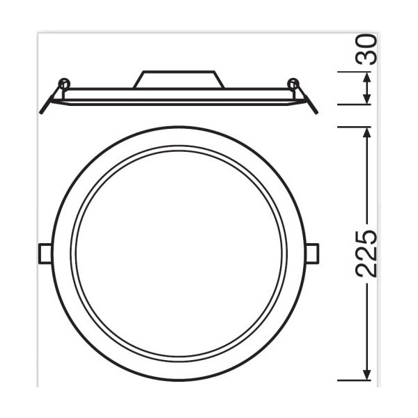 Oprawa downlight LED 18W 1530lm 4000K IP20 - DL SLIM DN210 18W/4000K WT IP20 Ledvance