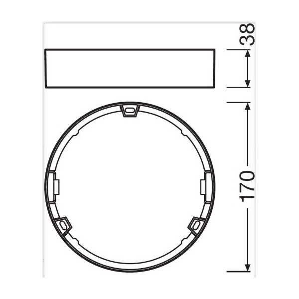 Ramka natynkowa okrągła biała do oprawy downlight DN155 - DL SLIM FRAME DN105 WT Ledvance