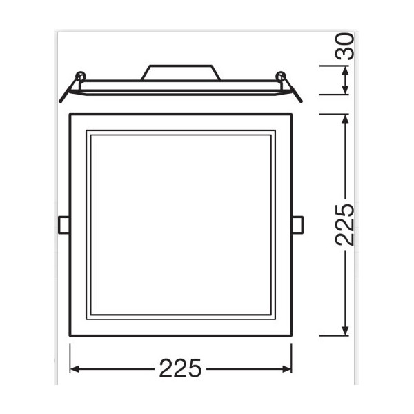 Oprawa downlight LED 18W 1530lm 4000K IP20 - DL SLIM SQ210 18W/4000K WT IP20 Ledvance