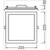 Oprawa downlight LED 18W 1530lm 4000K IP20 - DL SLIM SQ210 18W/4000K WT IP20 Ledvance