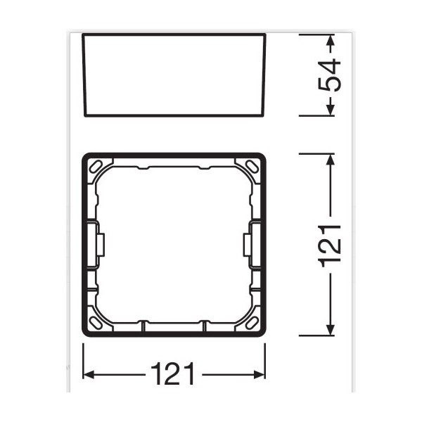 Ramka natynkowa kwadratowa biała do oprawy downlight SQ105 - DL SLIM FRAME SQ105 WT Ledvance