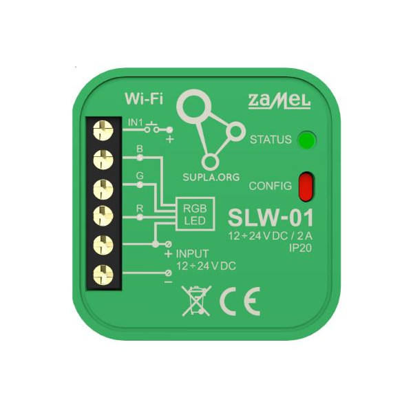 SLW-01 STEROWNIK LED RGB DOPUSZKOWY WI-FI SUPLA