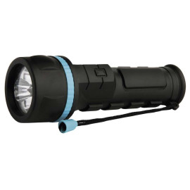 Latarka gumowa LED 3xLED, czarna, zasięg 44m, 2xD - P3862 Emos