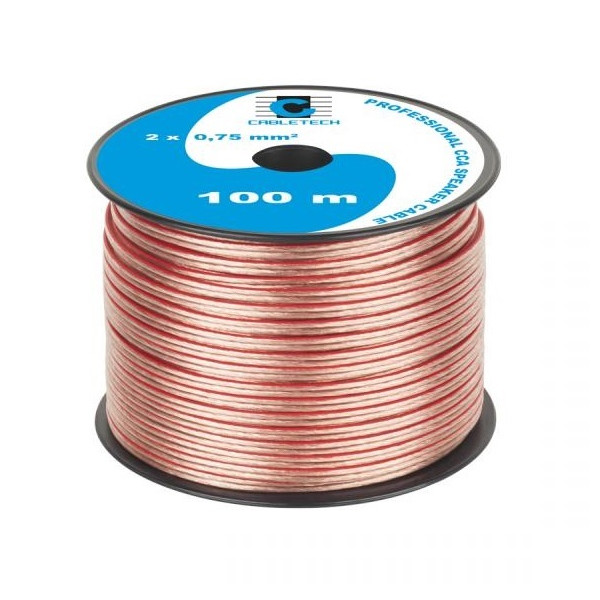 Kabel głośnikowy CCA 2x0,75mm LXK604 /KAB0356/ szpula 100m